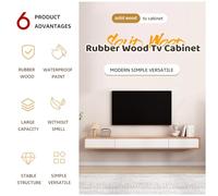 Modern White Wall-Mounted TV Stand with Drawers, Cable Management - Stylish Entertainment Center for Living Room, Multimedia Console Shelf 120x24x20 cm