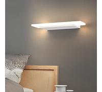 Modern White Wall Sconce Lamp LED Wall Mount Light, Minimalist Wall Lamps Indoor Wall Wash Lights, 5W Headboard Lighting Fixtures for Bedroom Bedside Living Room Hallway