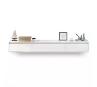 Modern White WallMounted TV Cabinet55.1 Floating Media Console with 2 Drawers Stylish Storage Solution for Living Room Contemporary Home Entertainment Center