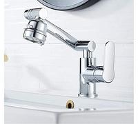 Modern White Washbasin Faucet with Wide Japanese Style Design Hot and Cold Bathroom Faucet for Overhead Washbasin Chrome Finish