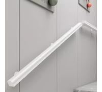 Modern White Wood ils for Indoor Stairs 3ft-20ft Adjustable Lengths Durable Wall-Mounted Grab Bar Kit for Home Lofts Corridors & Kindergartens - 7ft (210cm)