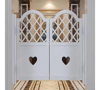Modern White Wood Saloon Doors with Hardware for House Kitchen Entryway Western Style Bar Doors for Hallway Partition Swinging Half Door Interior Design (80 * 90cm)