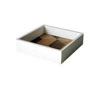 Modern White Wooden Serving Tray for Tea Coffee & Desserts - Stylish Desk for Kitchen & Dining Room Simple & Functional Home Decor.