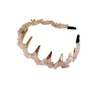 Modern Wig Irregular Stone Tooth Headband Acrylic Headband Fashionable Look Irregular Stone Hair Clip