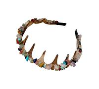 Modern Wig Irregular Stone Tooth Headband Acrylic Headband Fashionable Look Irregular Stone Hair Clip