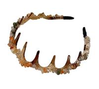 Modern Wig Irregular Stone Tooth Headband Acrylic Headband Fashionable Look Irregular Stone Hair Clip