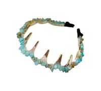 Modern Wig Irregular Stone Tooth Headband Acrylic Headband Fashionable Look Irregular Stone Hair Clip