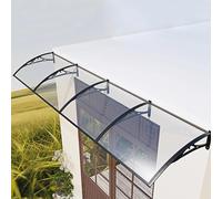 Modern Window Awning Canopy Polycarbonate Porch Shelter for Rain Snow Sun Protection Outdoor Front/Back Door Cover 60x220cm (24"x87")