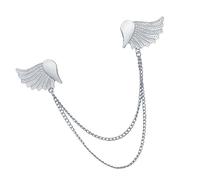 Modern Wing-Shaped Collar Pin with Anti-Loss Closure Metal for Professional or Social Angel Wing Tie Pin