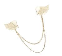 Modern Wing-Shaped Collar Pin with Anti-Loss Closure Metal for Professional or Social Individualized Angel Wing Collar Pin