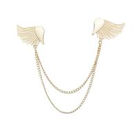 Modern Wing Shaped Collar Pin with Anti-Lost Closure Metal Trendy Wing Design Tie Clip for Professional or Social