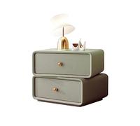 Modern with 2 Ders Rotatable Solid Wood Bedside Table Minimalist Leather Top Night nd for Bedroom and Functal Fur for Home Décor