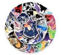 Modern Wolf Vinyl Stickers, 50 PCS Waterproof Illustrated Animal Decals for Laptops, Scrapbooking, Journals, Notebooks, Water Bottles, Suitcases, Phones & DIY Decor