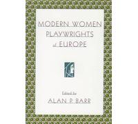 Modern Women Playwrights of Europe by Barr (English) Paperback Book