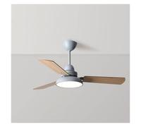 Modern Wood Ceiling Fan With LED Lights Smart Dimmable Kitchen With Remote