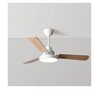 Modern Wood Ceiling Fan With LED Lights Smart Dimmable Kitchen With Remote