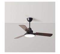 Modern Wood Ceiling Fan With LED Lights Smart Dimmable Kitchen With Remote