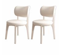 Modern Wood Dining Chairs Set of 2Upholstered Kitchen Chairs with Curved Backrest Farmhouse Armless Side Chairs for Dining Room & Living Room (Color 7)