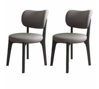 Modern Wood Dining Chairs Set2PCS Upholstered Side Chairs with Curved Backrest for Kitchen & Living RoomStylish Farmhouse Armless Dining Room Furniture (Color6)