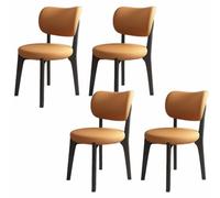 Modern Wood Dining Chairs Set4PCS Upholstered Kitchen Chairs with Curved BackrestFarmhouse Armless Side Chairs for Dining Room & Living Room (Color 5)