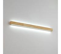 Modern Wood Linear LED Wall SconceUp Down Light Fixture for Bathroom Bedroom Hallway Living RoomWabi Sabi Decor Hardwired Vanity Lighting