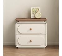 Modern Wood Nightstand with 2 Drawers Stylish Bedside Table for Bedroom Storage Functional End Table for Living Room Elegant Night Stand for Home Decor