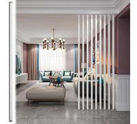 Modern Wood Room Divider, Floor-to-Ceiling Wall Post, Simple White Slatted Screen for Entryway, 75cm/29.5in Height, Stylish Home Décor (1pc)