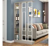 Modern Wood Room Divider, Indoor Privacy Screen with Multiple Shelves, Temporary Storage Cabinet, Display Partition Separator for Home Office and Bedroom Decor