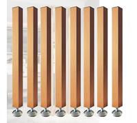 Modern Wood Slat Room Divider - 8-Pack 4.26ft Tall Wall Partit for Office, Entryway & Loft - Slish Detive Panel for Living Room & Porch Privacy Soluts