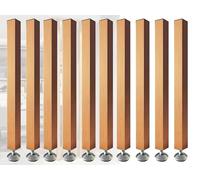 Modern Wood Slat Room Dividers 10 Pack 51.1in Tall Floor to Ceiling Wall Partition Screens for Office Lofts Stairways and Porches Stylish Decorative Panels