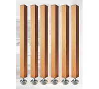 Modern Wood Slat Room Dividers for Office & Home 7.7ft Tall Decorative Wall Partition Screen 6 Pack Floor to Ceiling Privacy Panels for Stairways Lofts & Porches