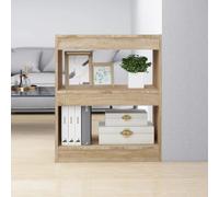 Modern Wooden 2-Tier Open Bookcase Book Storage Cabinet Room Divider Shelving