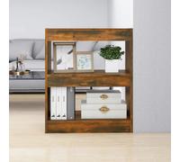 Modern Wooden 2-Tier Open Bookcase Book Storage Cabinet Room Divider Shelving