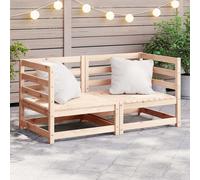 Modern Wooden 2pcs Garden Corner Sofas Chairs Wood Outside Seating Sofa Chair