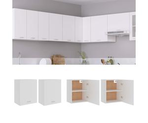 Modern Wooden 2pcs Hanging Cabinet Storage Cabinet Wall Mounted kitchen Cabinets