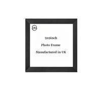 Modern Wooden 9x9inch Black Photo Frame with Shatterproof Perspex Front Sheet & Wall Hanging Hooks Premium Square Picture Frame for Home and Office Decor Poster Frame