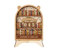 Modern Wooden Book Counter, 3D Counter for Reading Books This Year, Personalised Bookshelf Sign, Bookcase Decoration, Books Reading This Year, for Readers, Teachers and Library Lovers