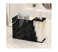 Modern Wooden Checkout Counter - Standing Reception Desk for Retail, Office, Lobby - Front Table, Stylish Checkout Station (B, 120cm/47.2in)