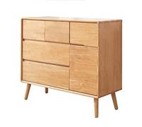 Modern Wooden Chest of Drawers 5-Drawer Storage Cabinet with 1 Door Stylish Sideboard for Living Room & Kitchen 95x39x82cm Durable & Functional Furniture