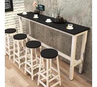 Modern Wooden Counter Height Dining Table, Kitchen Breakfast Bar with Rectangular Top, Sofa Console Table for Living Room and Balcony