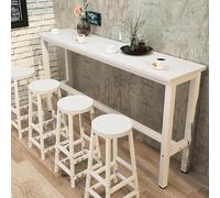 Modern Wooden Counter Height Dining Table, Kitchen Breakfast Bar with Rectangular Top, Sofa Console Table for Living Room and Balcony