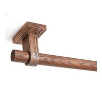 Modern Wooden Curtain Rod With 2 Brackets, Heavy Duty Solid Wood Short Curtain Pole 29mm Diameter Single Drapery Rod for Home Decor,Without Ring-A-160CM