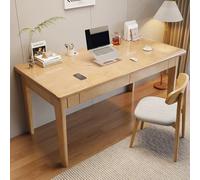Modern Wooden Desk Computer Desk with 2 Drawers for Small Spaces Modern Desk for Study and Writing A,120X60CM