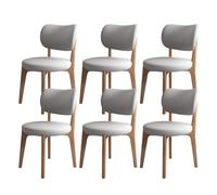 Modern Wooden Dining Chairs Set with PU Leather Upholstery and Round Cushion, Ideal for Kitchen, Dining Room, Living Room, Bedroom, Study