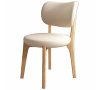 Modern Wooden Dining Chairs with Curved Backrest, Upholstered, Rustic Style, Armless, Perfect for Kitchen and Living Room, 1 Piece (Color 1)
