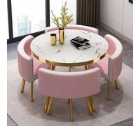 Modern Wooden Dining Table and Chair Set Round/Square Coffee Table with Chairs Stylish Office Conference Room Furniture Compact Negotiation Table for Small Spaces