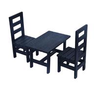 Modern Wooden Dollhouses Dining Set with Table and Chairs for 1/6 Scale Miniature Doll Decors Dollhouses Dining Room Living Room Decors