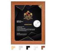 Modern Wooden Effect Photo Frame | Home Decor Picture frames | Tabletop & Wallhanging Poster Frames | Safe Perpex Front & Wall Mounting Frames (Walnut, 8x10 in)