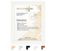 Modern Wooden Effect Photo Frames | Large Maxi Poster Frames | Picture Frame With Perpex Window | Home Decor Wall Mounting Frame (White, 80x60 cm)