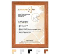 Modern Wooden Effect Photo Frames | Large Maxi Poster Frames | Picture Frame With Plexiglass Window | Home Decor Wall Mounting Frame (Walnut, 50x60 cm)